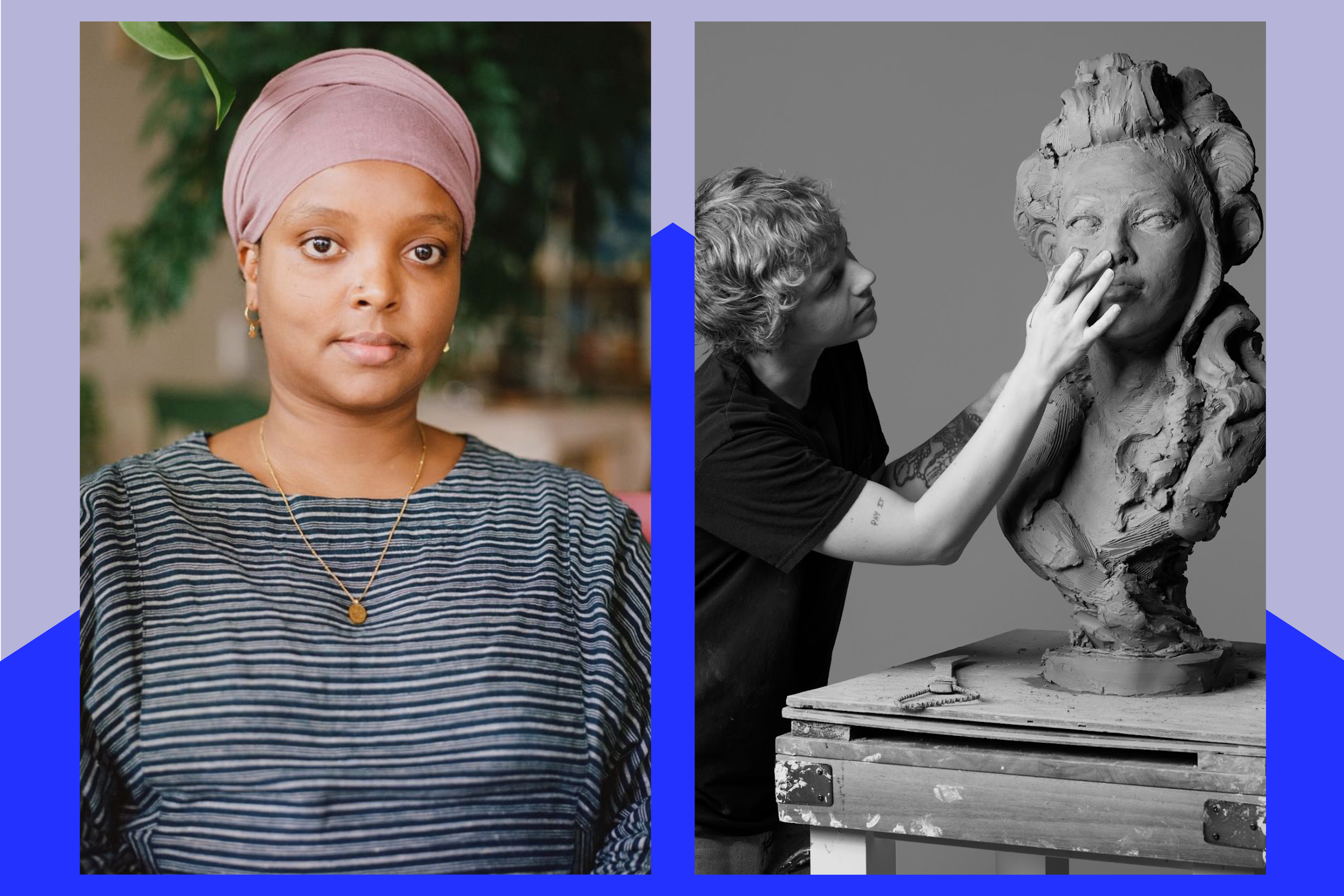 Two headshots of Sahra Hersi and Julian Prairie.